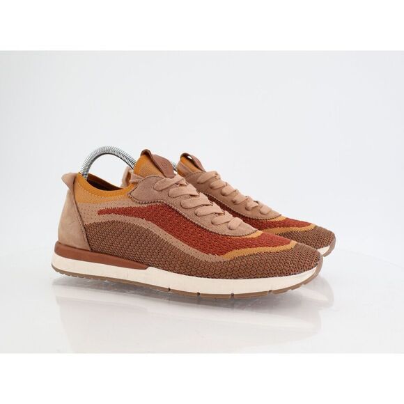Gentle Souls Juno Sneaker Size 11 M Brown Colorblock Knit Lace Up Shoes - Picture 1 of 13